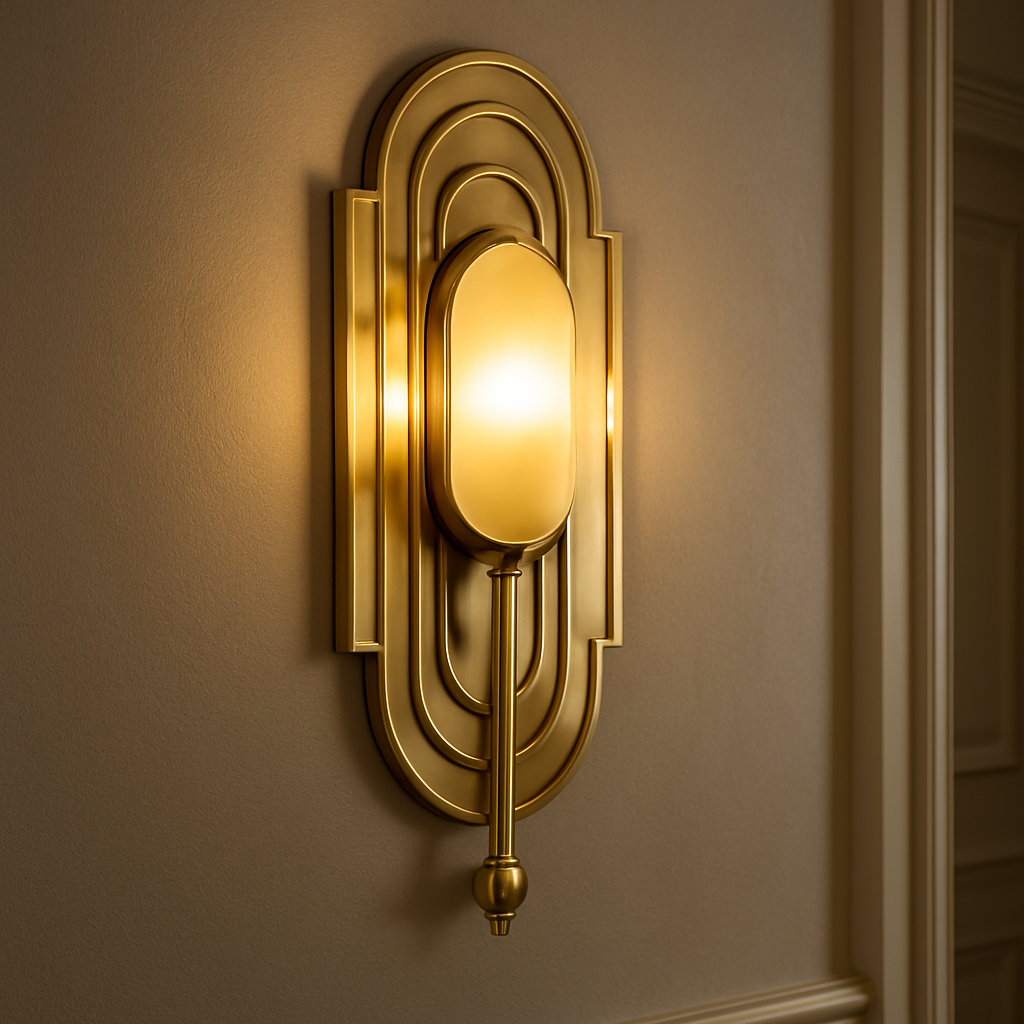 Lampa ścienna Art Deco złota – luksusowe oświetlenie designerskie