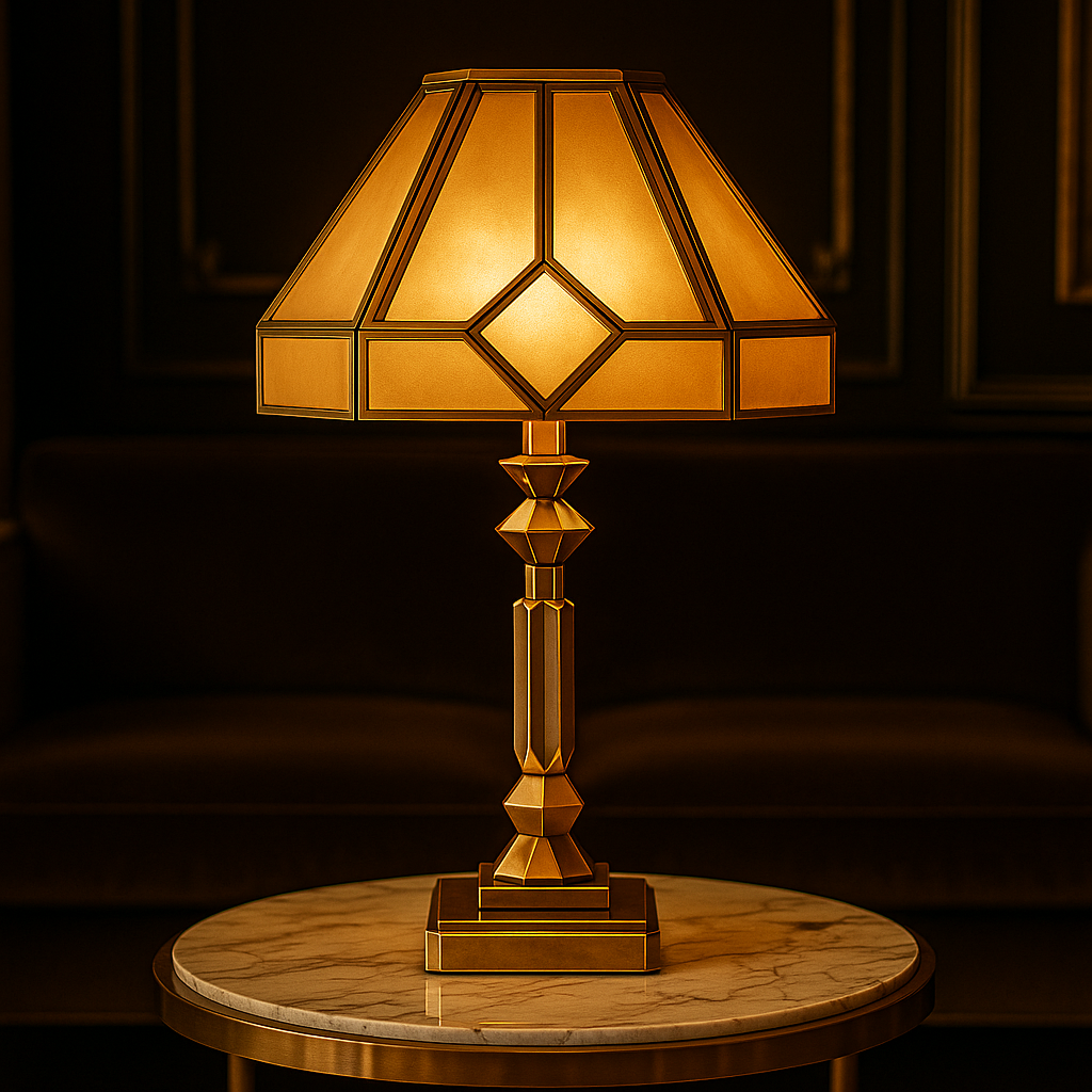 Lampa stołowa Art Deco złota – luksusowy akcent do wnętrz