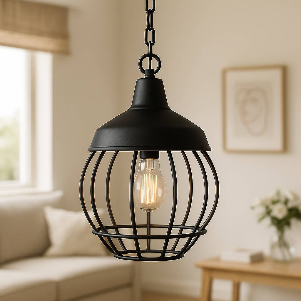 Lampa wisząca industrialna metalowa – sufitowa lampa vintage