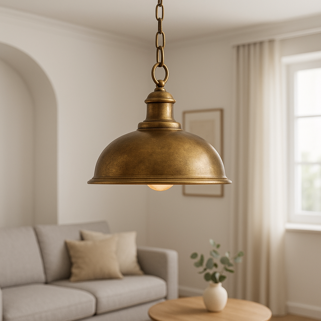 Lampa wisząca vintage mosiądz – klasyczny design w stylu retro