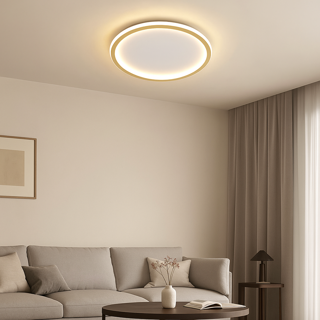 Okrągła Lampa Sufitowa LED | Styl Skandynawski