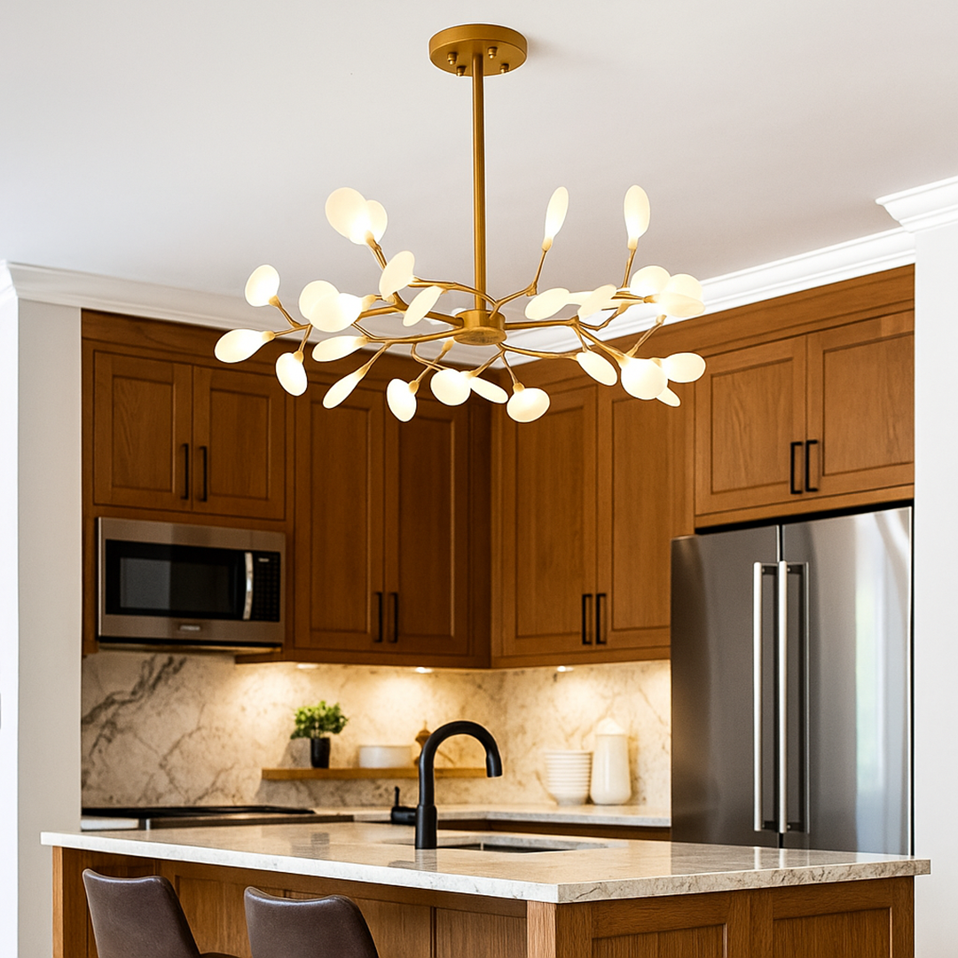 Żyrandol W Kształcie Gałęzi Z Owadami | Vintage