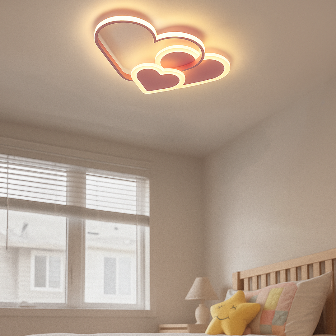 Lampa Sufitowa Z Motywem Serca | Do Pokoju Dziecięcego