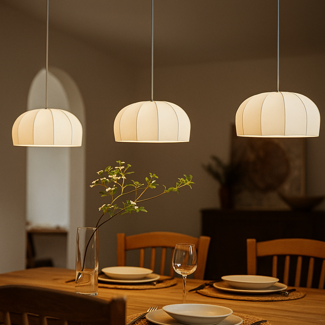 Jedwabna Lampa Wisząca | Salon