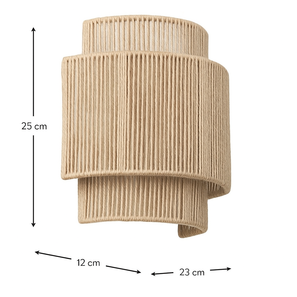 Pleciona Lampa Ścienna Z Liny | Nowoczesny Design