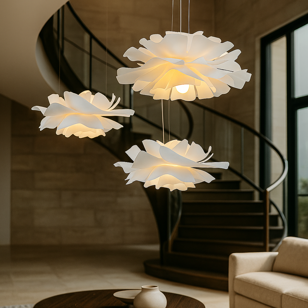 Lampa Wisząca Inspirowana Kwiatem | Styl Japandi