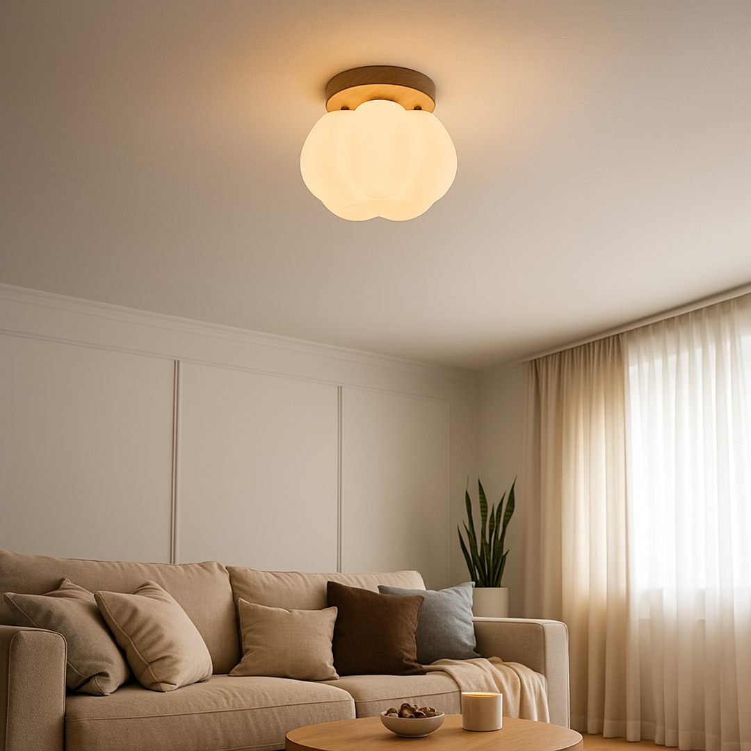 Lampa Sufitowa W Kształcie Dyni | Sypialnia