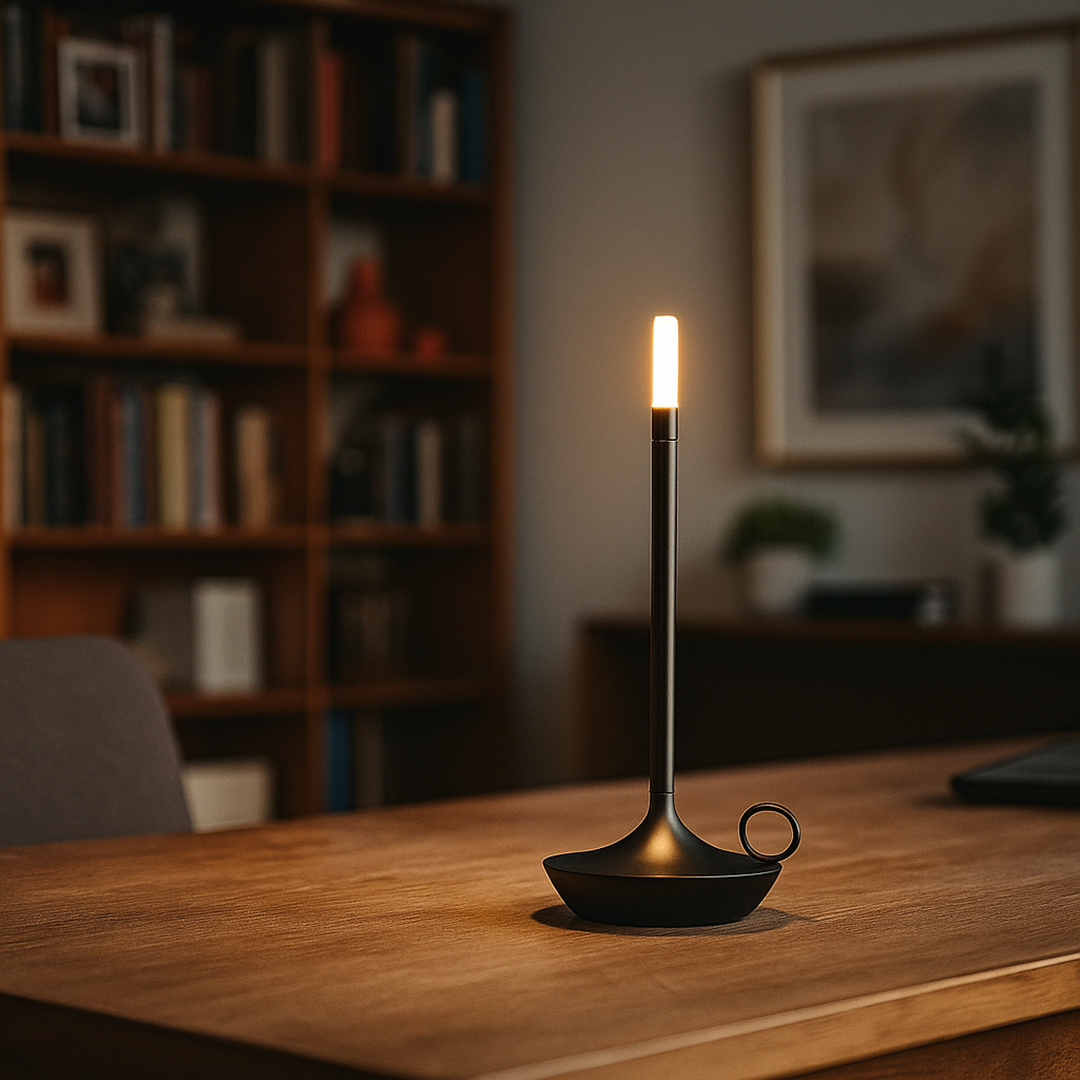 Ładowany Aluminiowy Świecznik | Świeca LED