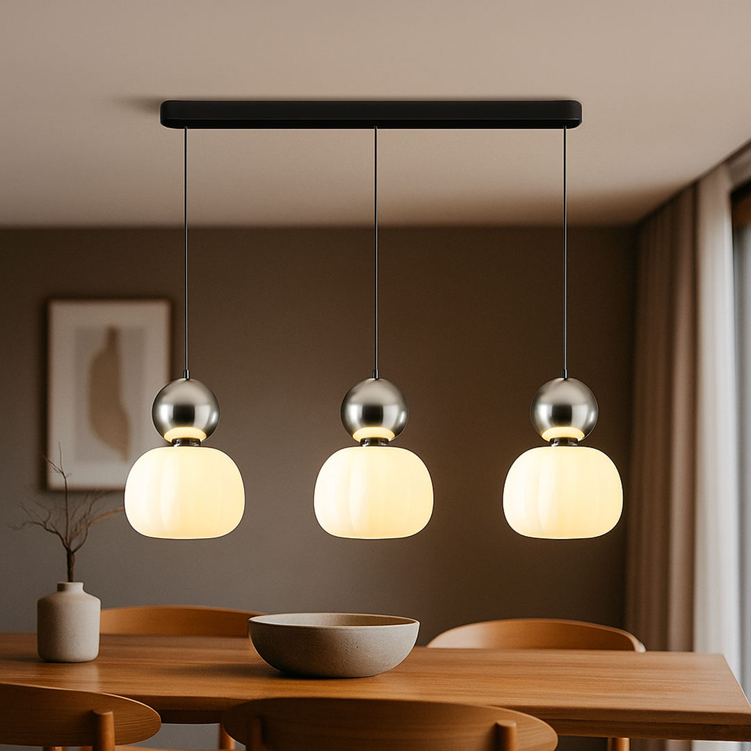 Dekoracyjna Kremowa Lampa Wisząca | Art Deco