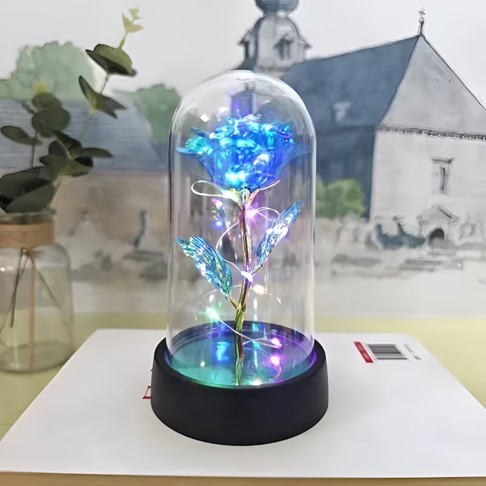 Table Lamp Rose Glass Decorative Lighting