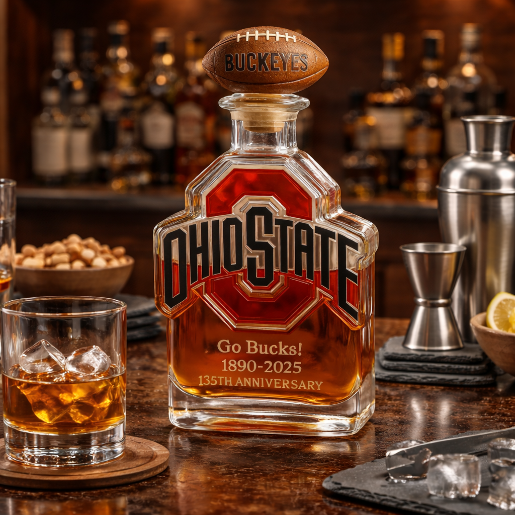 Karafka Ozdobna Szklana Sportowa Dekoracja Barku