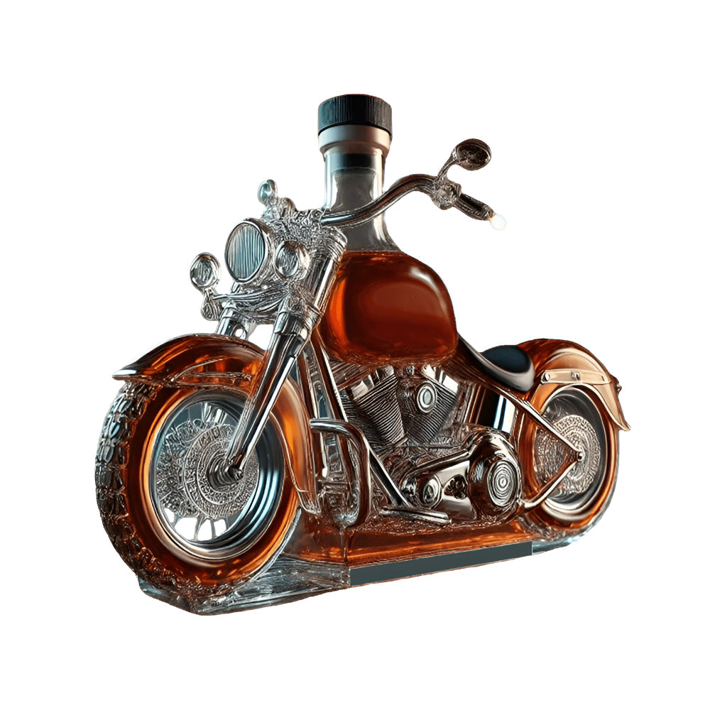 Karafka Whisky Motocykl Szklana Dekoracja Barowa