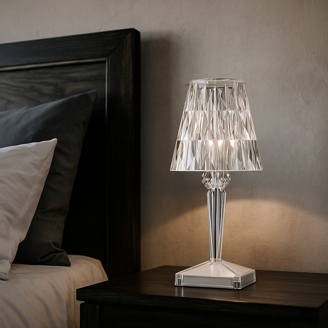 Kryształowa Diamentowa Lampa Stołowa | Oświetlenie LED