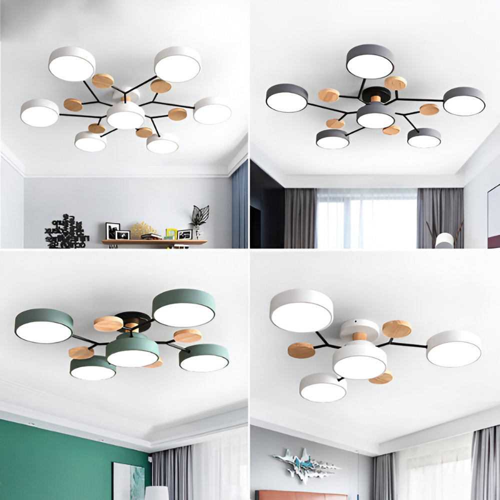Modern Metal Multi-Point Ceiling Lamp