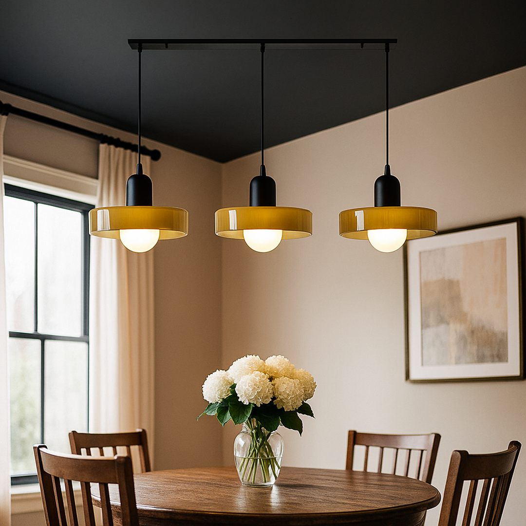 Lampa Wisząca Z 3 Szklanymi Kloszami | Gniazdo G9