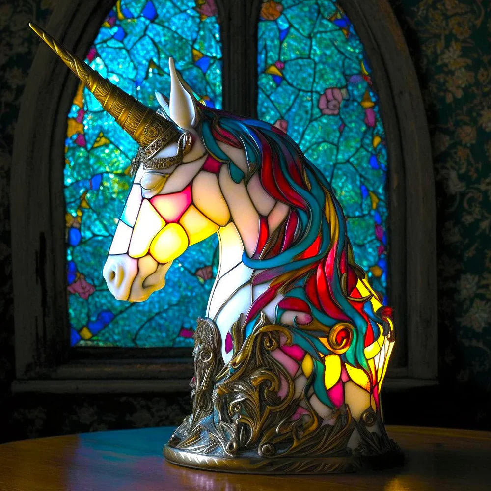 Stained Glass Table Lamp Animal Motif