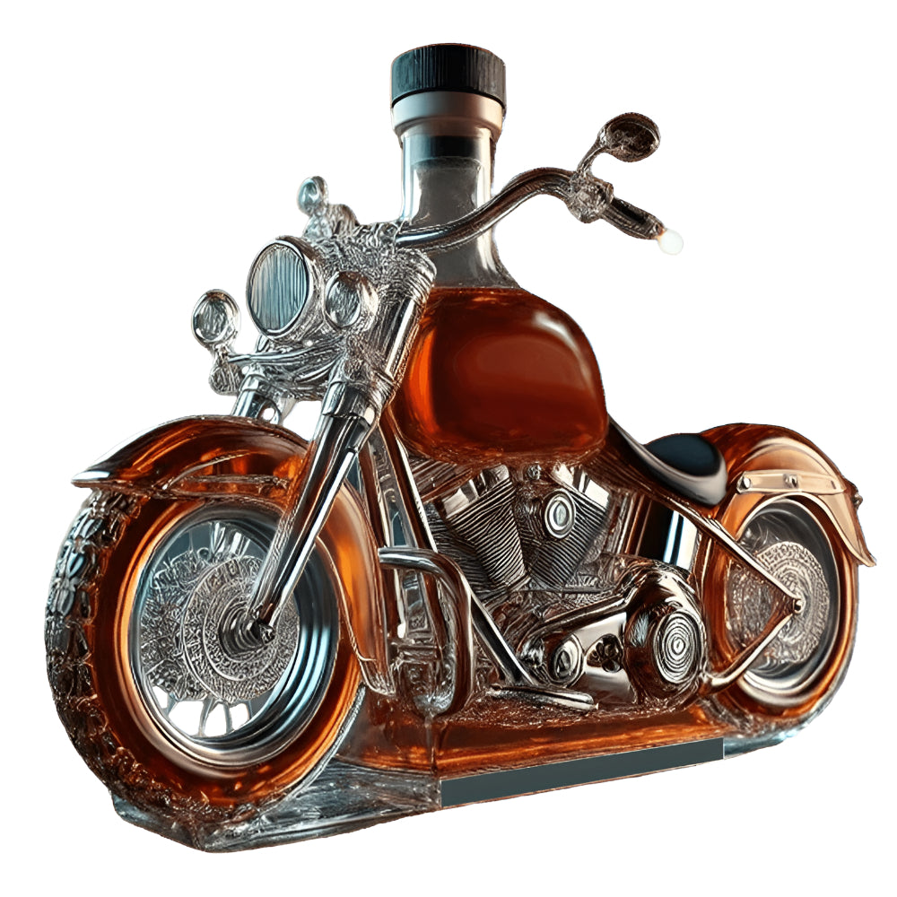 Motorcycle Glass Decanter Decorative Alcohol Container