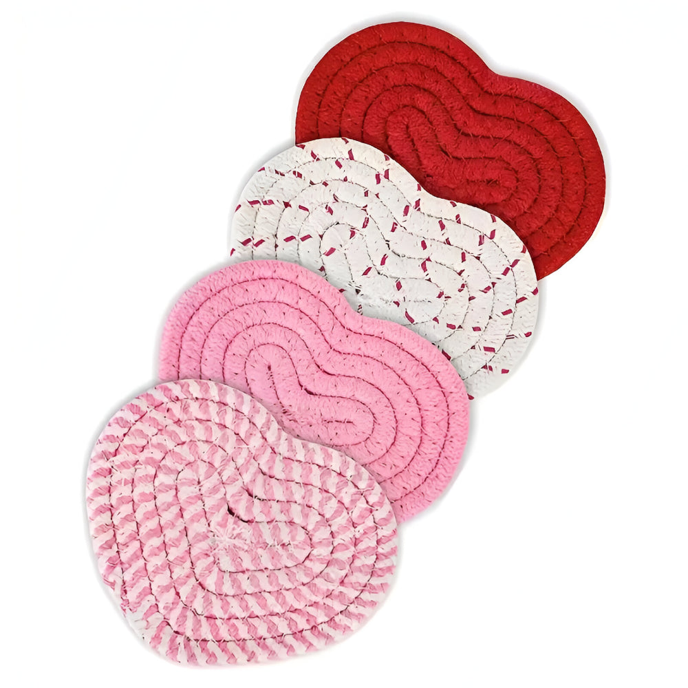 Decorative Heart Table Mats Set of Four
