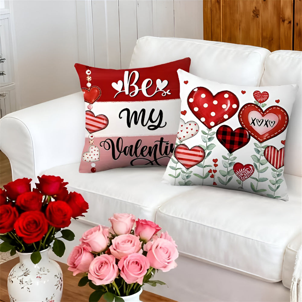 Poszewka Dekoracyjna Walentynkowa Motyw Serca