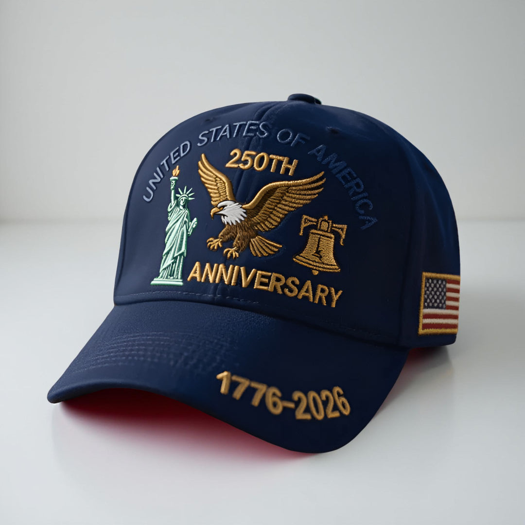 Adjustable Embroidered Patriotic Baseball Cap