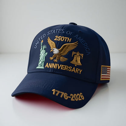 Adjustable Embroidered Patriotic Baseball Cap