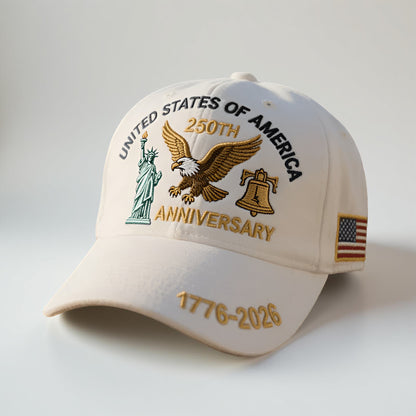Adjustable Embroidered Patriotic Baseball Cap