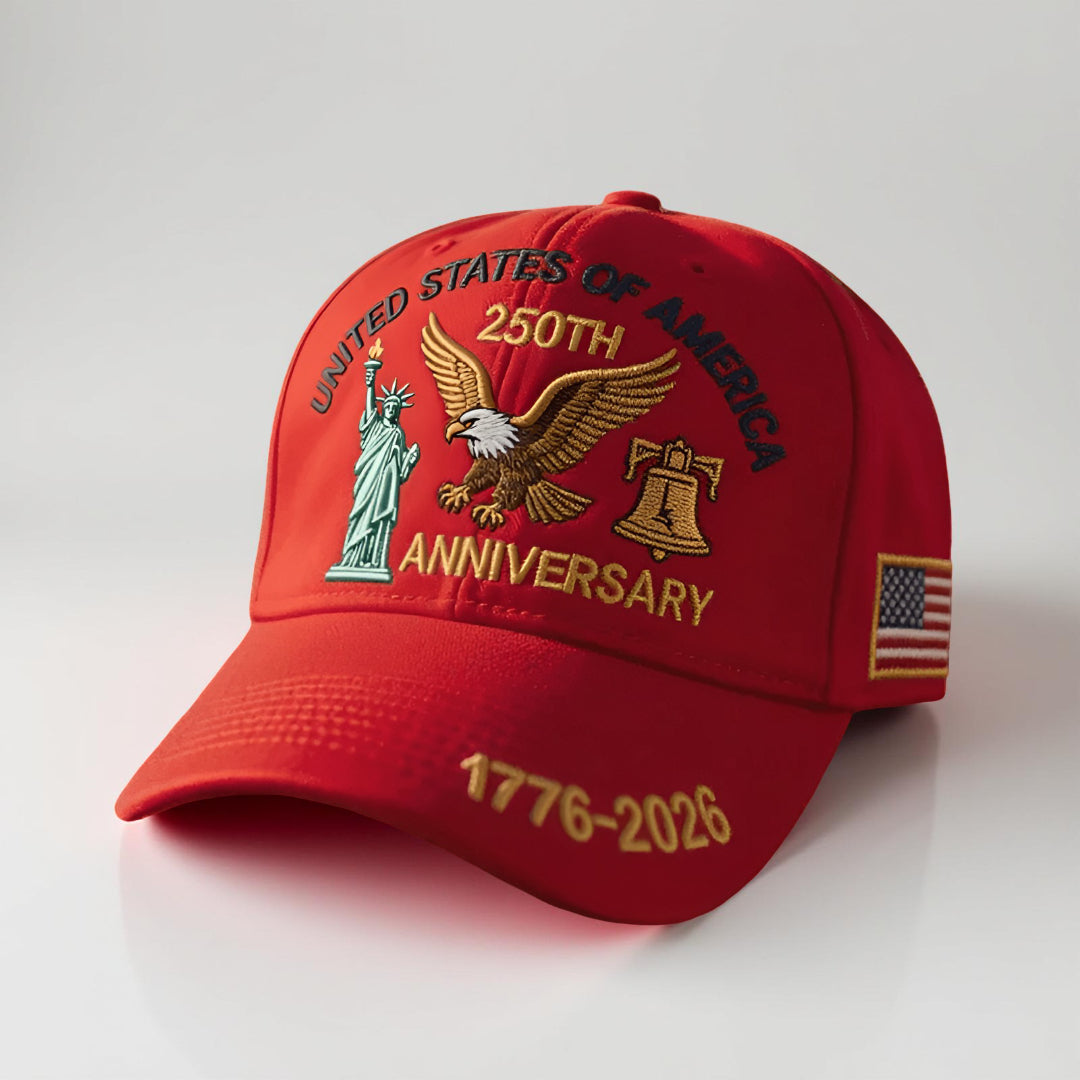 Adjustable Embroidered Patriotic Baseball Cap