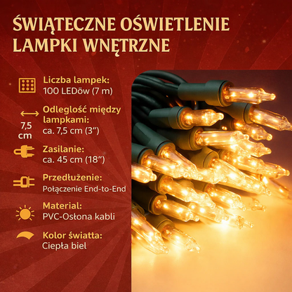 Warm Indoor LED Christmas Lights for Decoration