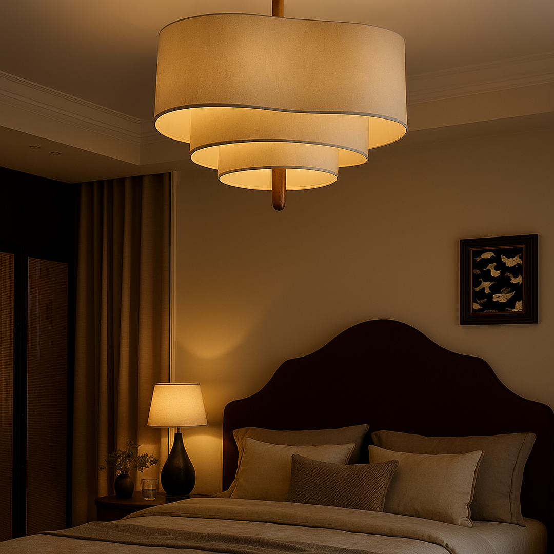 Żyrandol Z Warstw Tkaniny | Styl Vintage