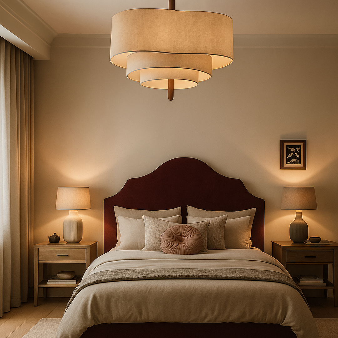 Żyrandol Z Warstw Tkaniny | Styl Vintage