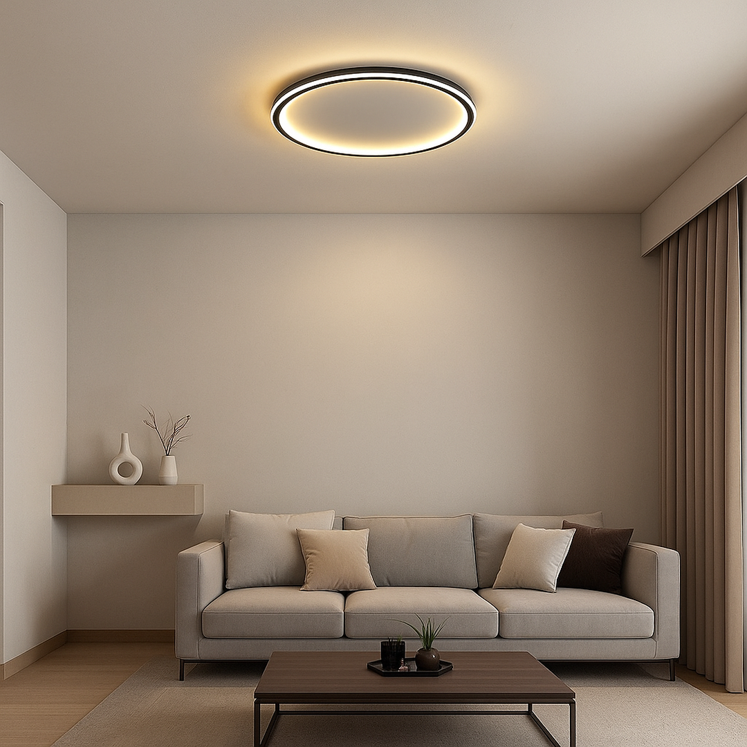 Okrągła Lampa Sufitowa LED | Styl Skandynawski