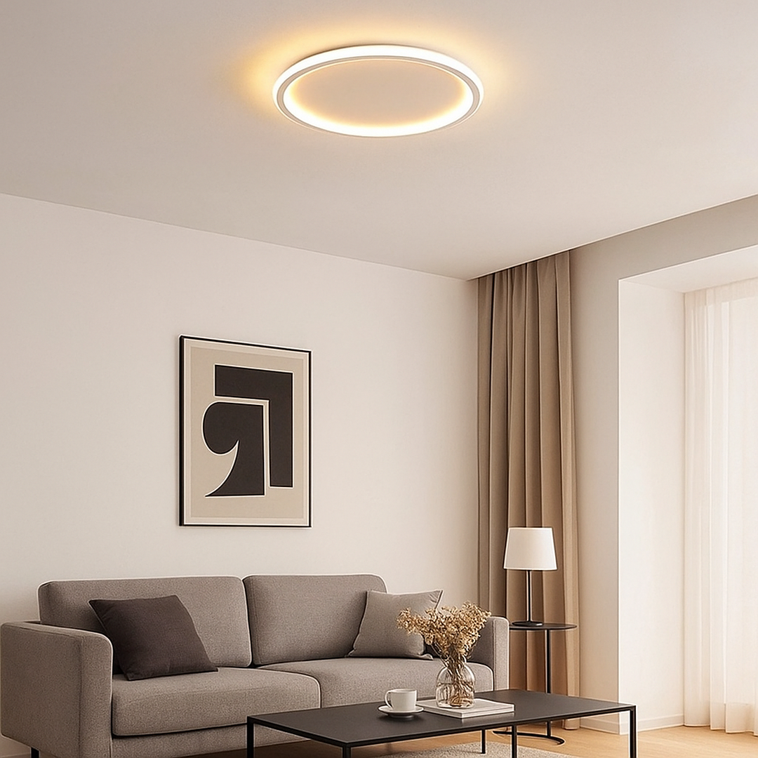 Okrągła Lampa Sufitowa LED | Styl Skandynawski