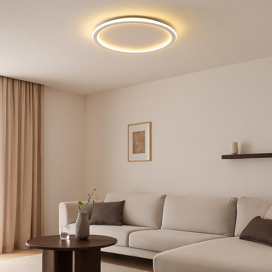 Okrągła Lampa Sufitowa LED | Styl Skandynawski