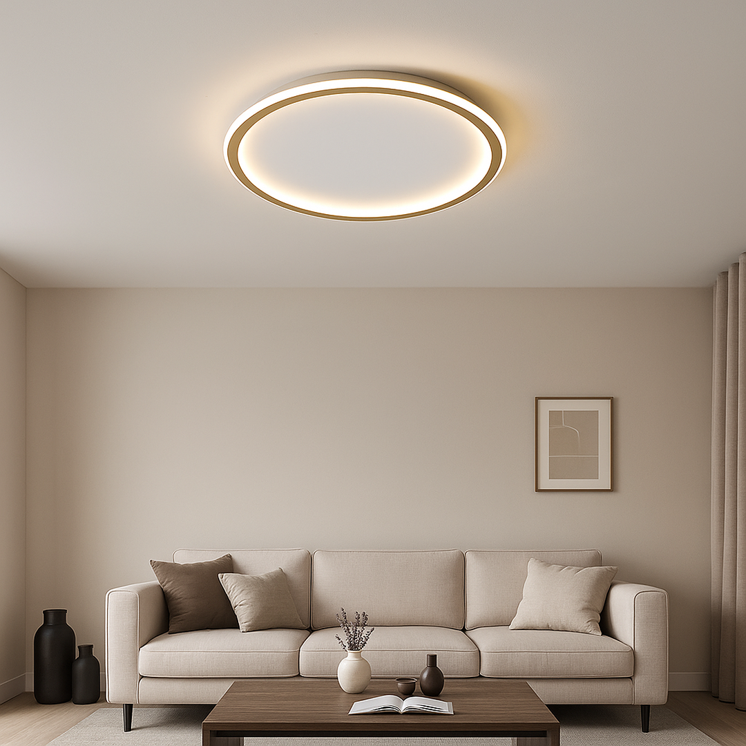 Okrągła Lampa Sufitowa LED | Styl Skandynawski