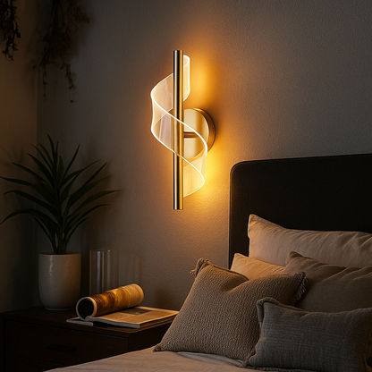 Luksusowa Szklana Lampa Ścienna | Nowoczesna