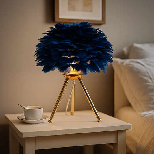 Domowa Lampa Stołowa Z Piór | Nowoczesna