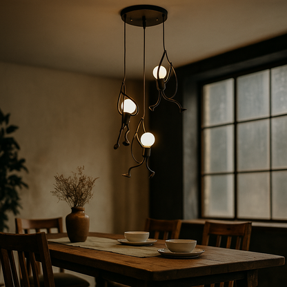 Retro Żelazna Lampa Wisząca | Vintage