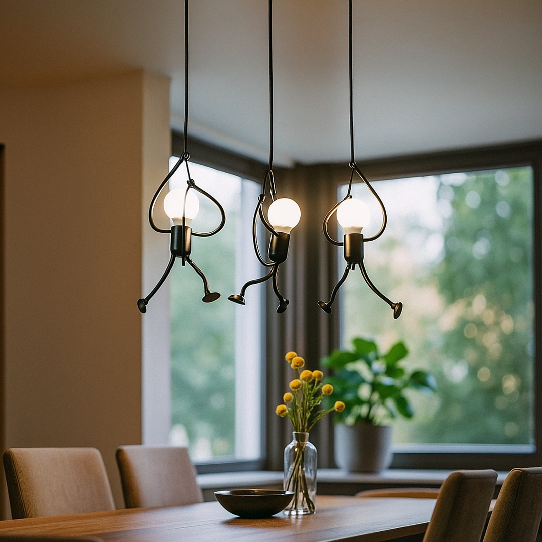 Retro Żelazna Lampa Wisząca | Vintage