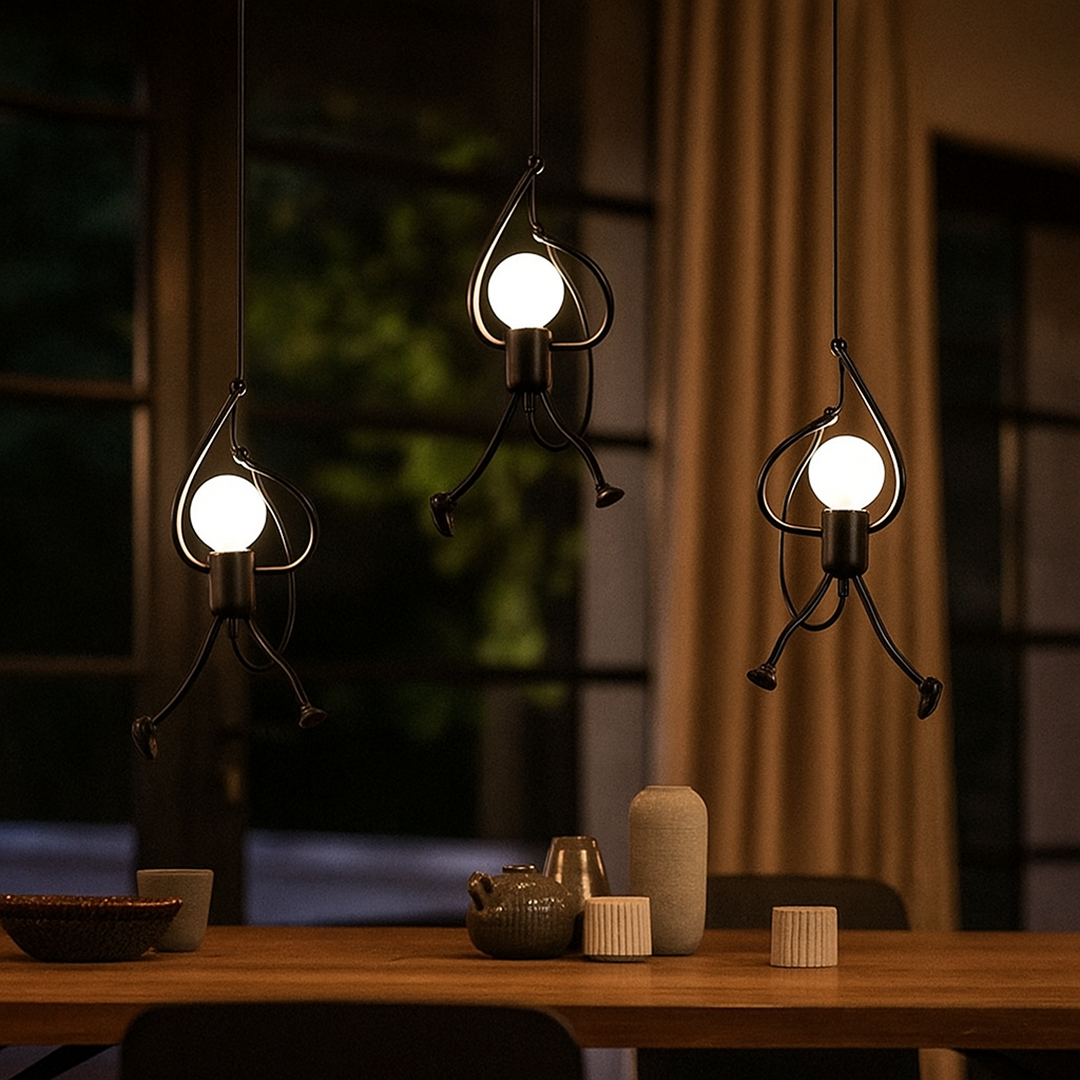 Retro Żelazna Lampa Wisząca | Vintage