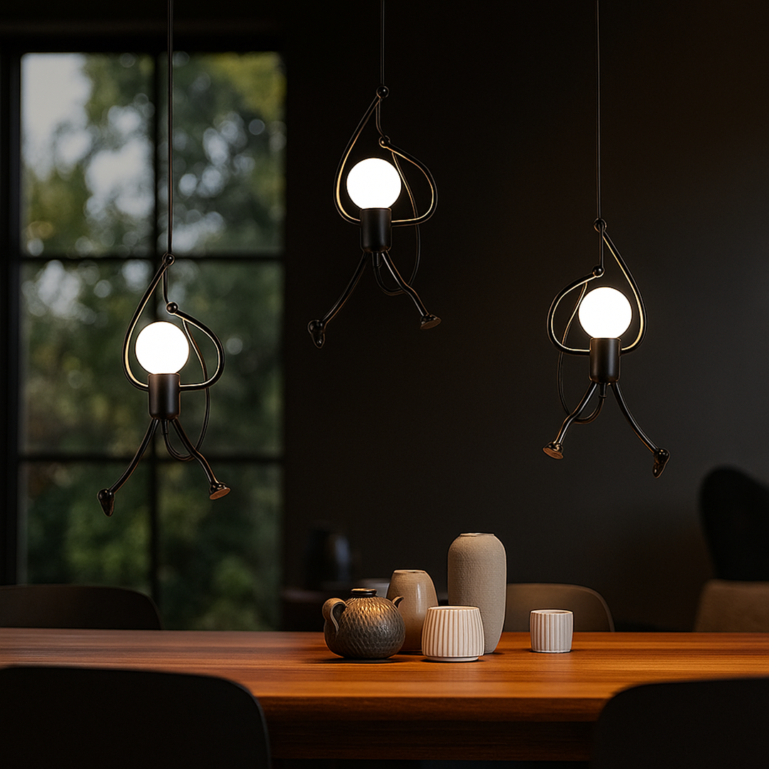 Retro Żelazna Lampa Wisząca | Vintage