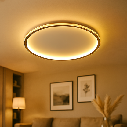 Skandynawska Okrągła Lampa Sufitowa LED | Skandynawski Design