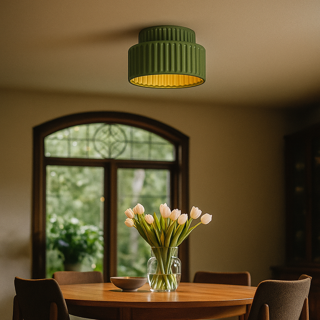 Nowoczesna Kremowa Lampa Wisząca | Styl Japandi