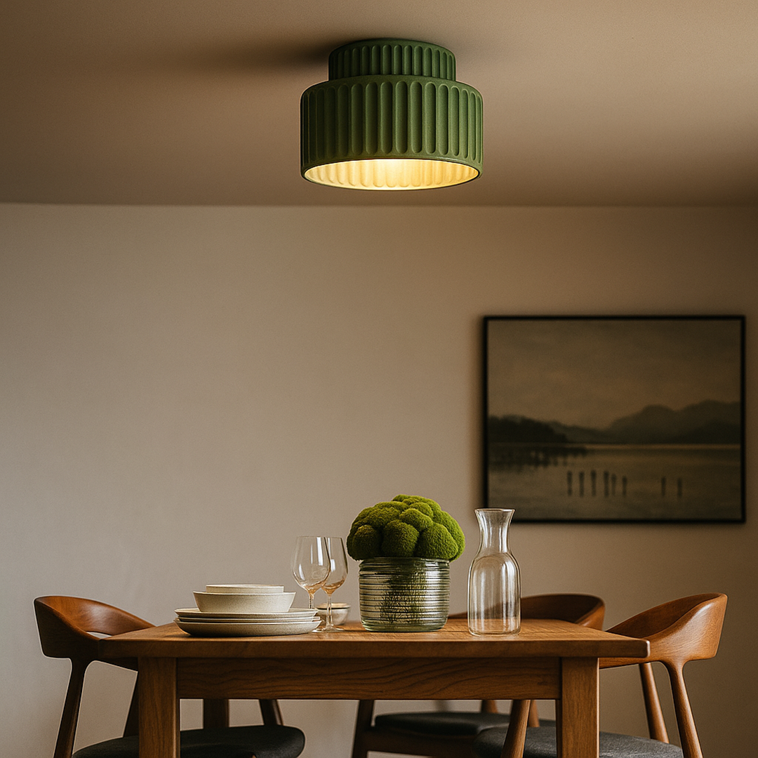 Nowoczesna Kremowa Lampa Wisząca | Styl Japandi