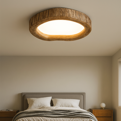 Lampa Sufitowa Z Drewnianym Wykończeniem | Vintage