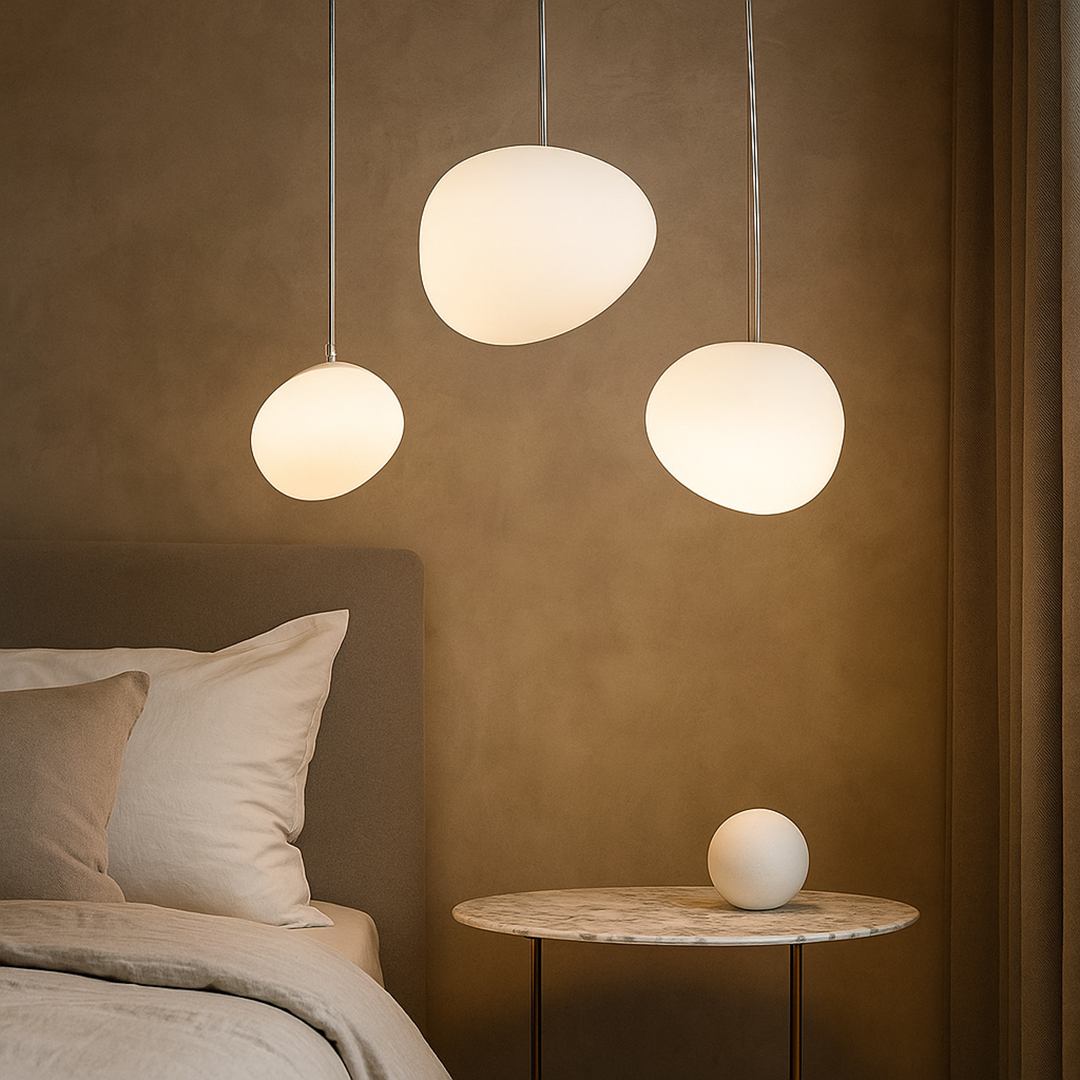 Okrągła Szklana Lampa Wisząca LED | Stylowa