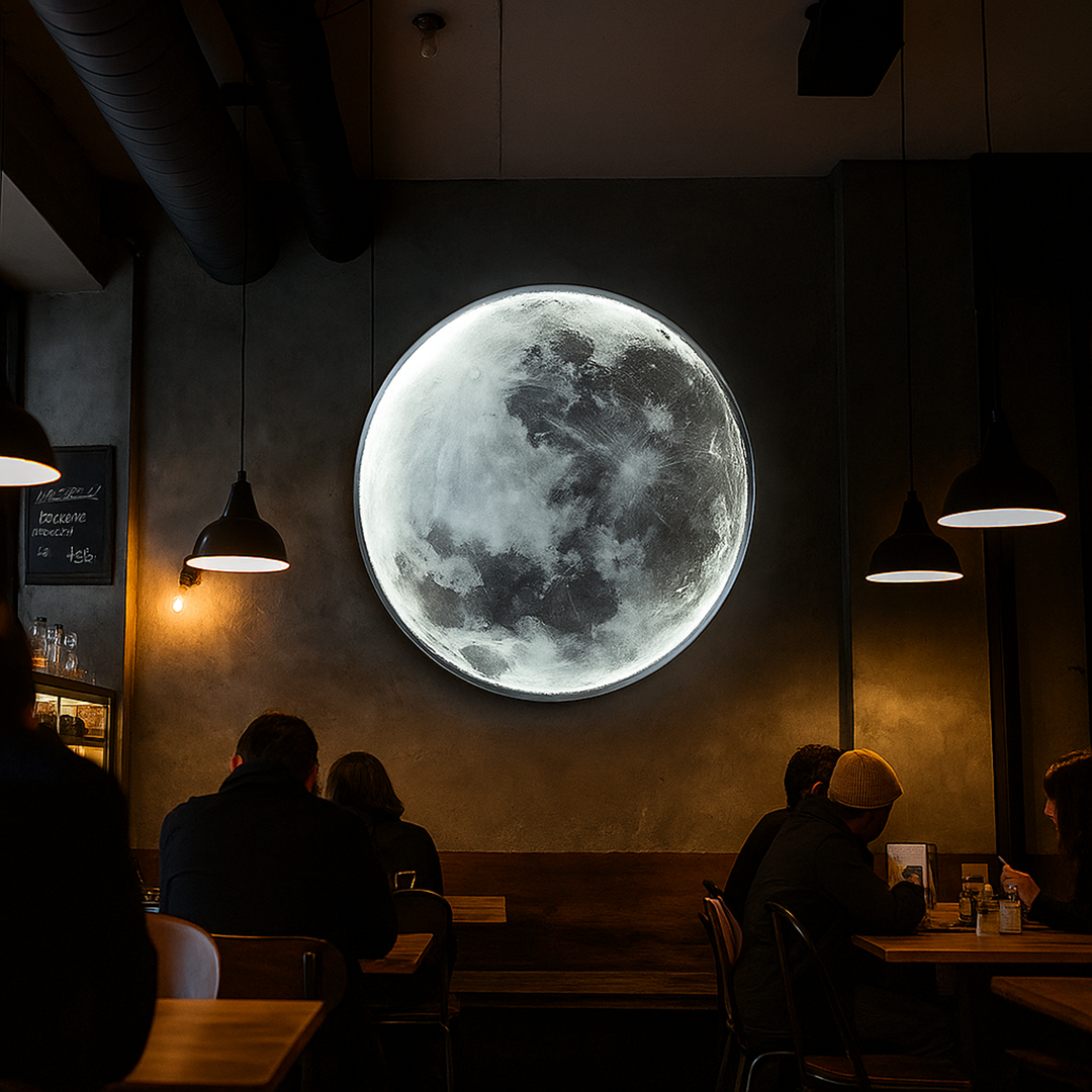 Realistyczna Lampa Ścienna Pełnia Księżyca | Dekoracyjna