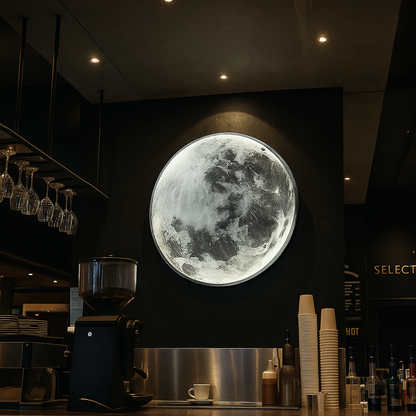 Realistyczna Lampa Ścienna Pełnia Księżyca | Dekoracyjna