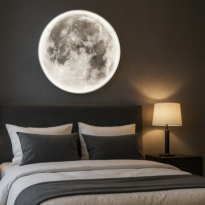 Realistyczna Lampa Ścienna Pełnia Księżyca | Dekoracyjna
