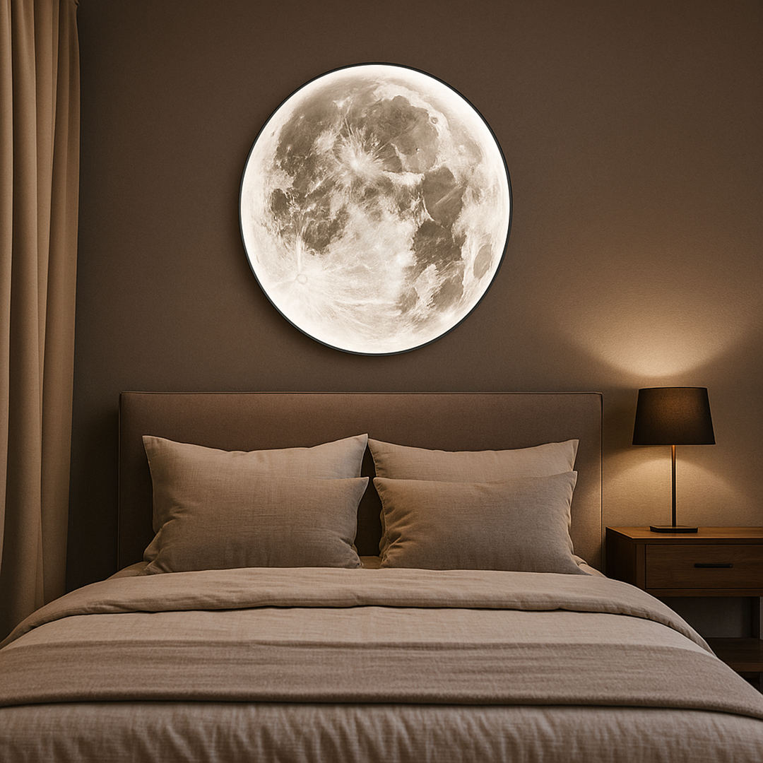 Realistyczna Lampa Ścienna Pełnia Księżyca | Dekoracyjna