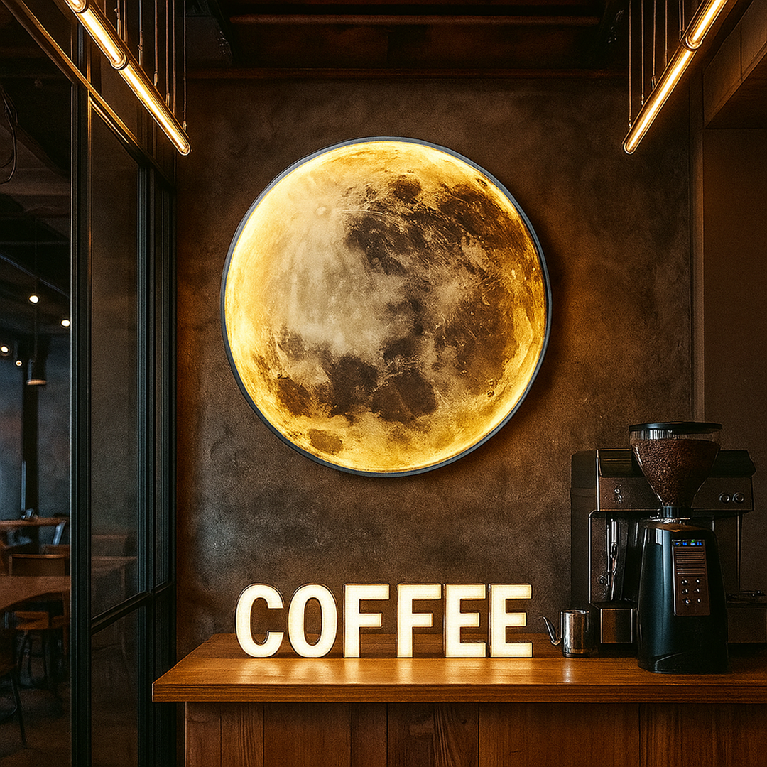 Realistyczna Lampa Ścienna Pełnia Księżyca | Dekoracyjna